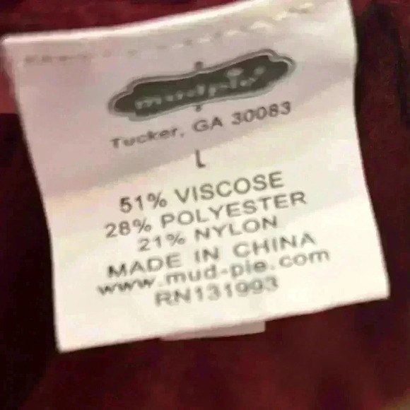 Mudpie Sweater Women's Sz L Crew Side Vents Hem Neck Knitted Pullover Maroon Red - Picture 6 of 6